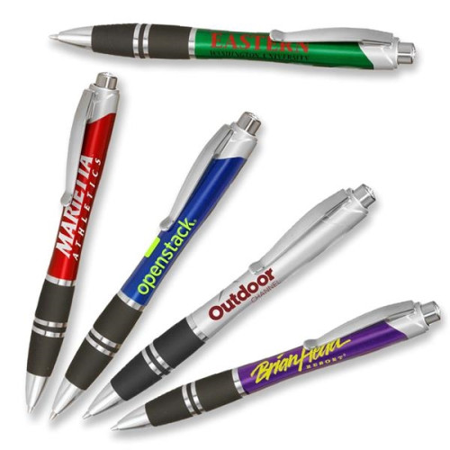 Silver Plastic Pen | Vorson Giveaways