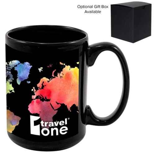 Black Stoneware Magna Mug | Vorson Giveaways