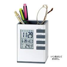 DIGITAL TABLE CLOCK WITH PEN HOLDER | Vorson Giveaways