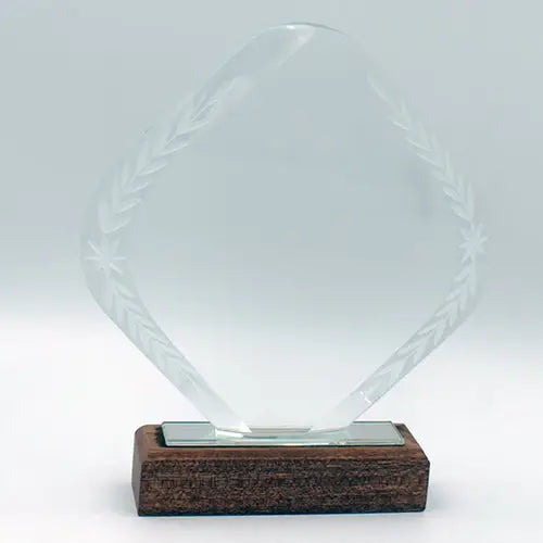 CRYSTAL SHIELD + WOODEN BASE | Vorson Giveaways