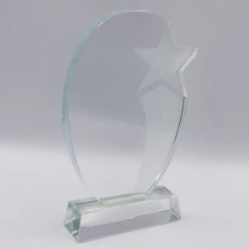 SHOOTING STAR ROUND GLASS TROPHY | Vorson Giveaways