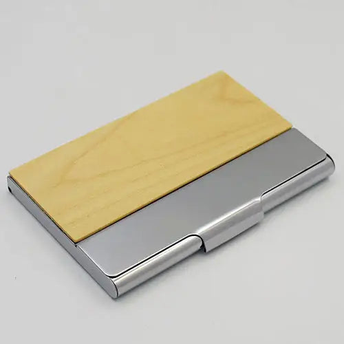 WOODEN + METAL CARD HOLDER | Vorson Giveaways