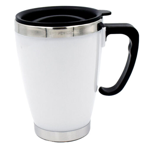 WHITE STAINLESS STEEL MUG | Vorson Giveaways